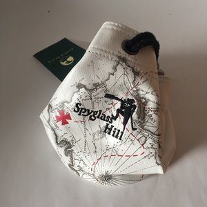 Leather Golf pouch; Spyglass Hill@Pebble Beach